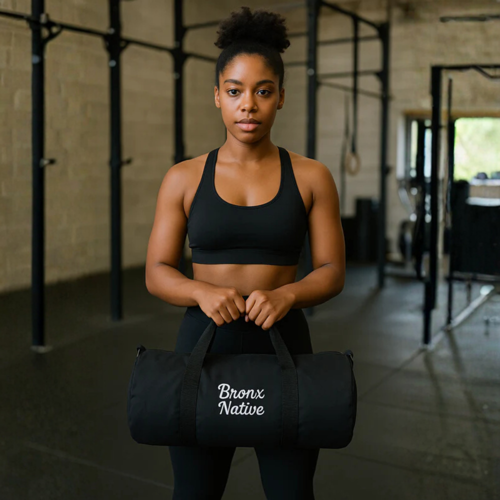 Bronx Native Classy Embroidered Gym Duffel Bag
