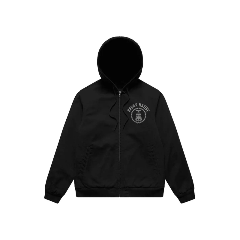 Bronx Native Canvas Bomber Hood Jacket [Embroidered]
