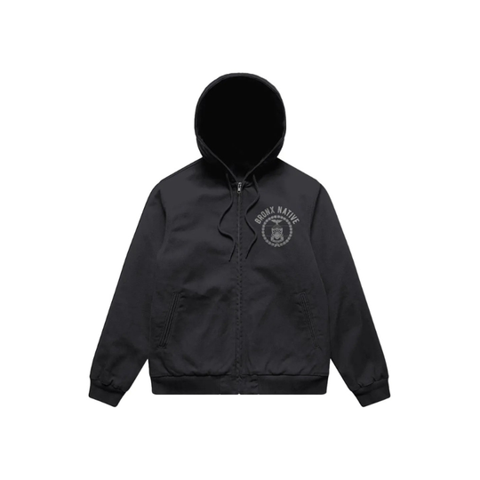 Bronx Native Canvas Bomber Hood Jacket [Embroidered]