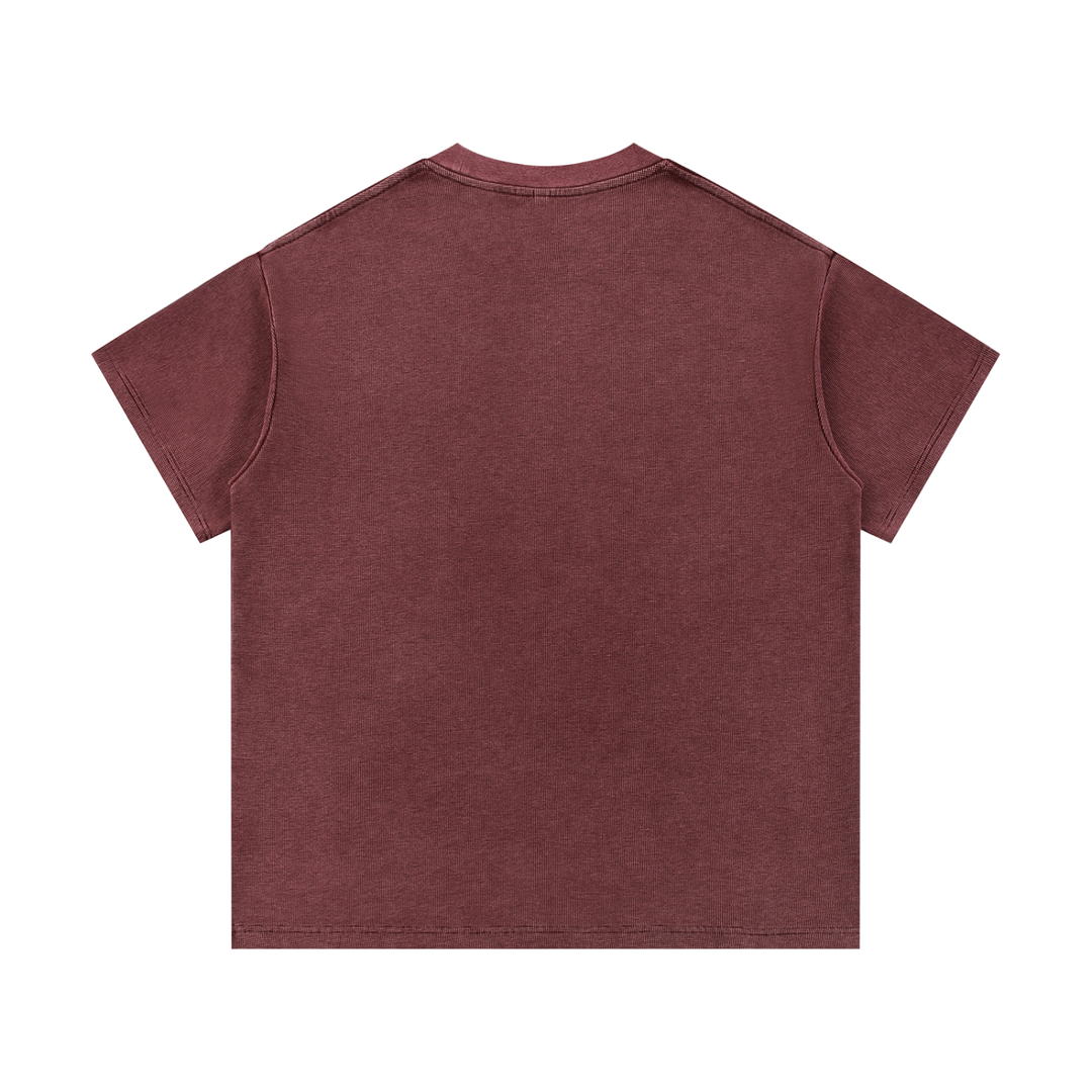 Bronx Educated Mineral Wash Waffle Knit T-Shirt