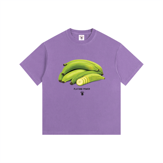 Platano Power Vintage Washed Oversized Cotton T-Shirt