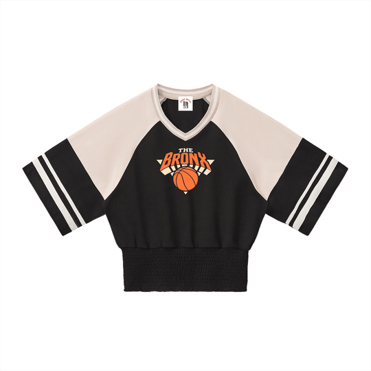 Bronx Basketball 2026 Playoff Edition Women's Color Block Ruched T-Shirt by Bronx Native