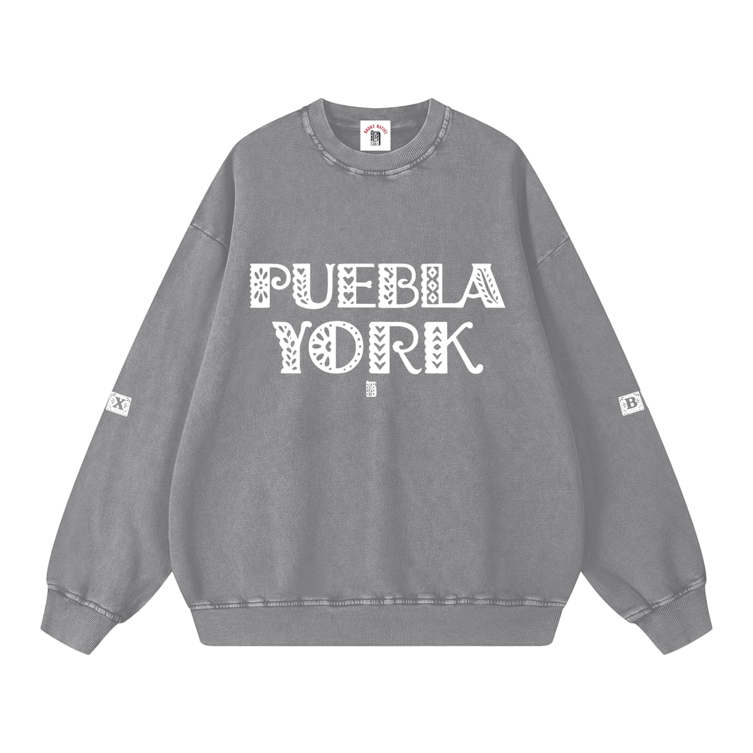Puebla York Snow Washed Oversized Sweatshirt