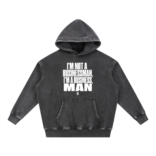 Snow Wash Fleece Oversize Hoodie