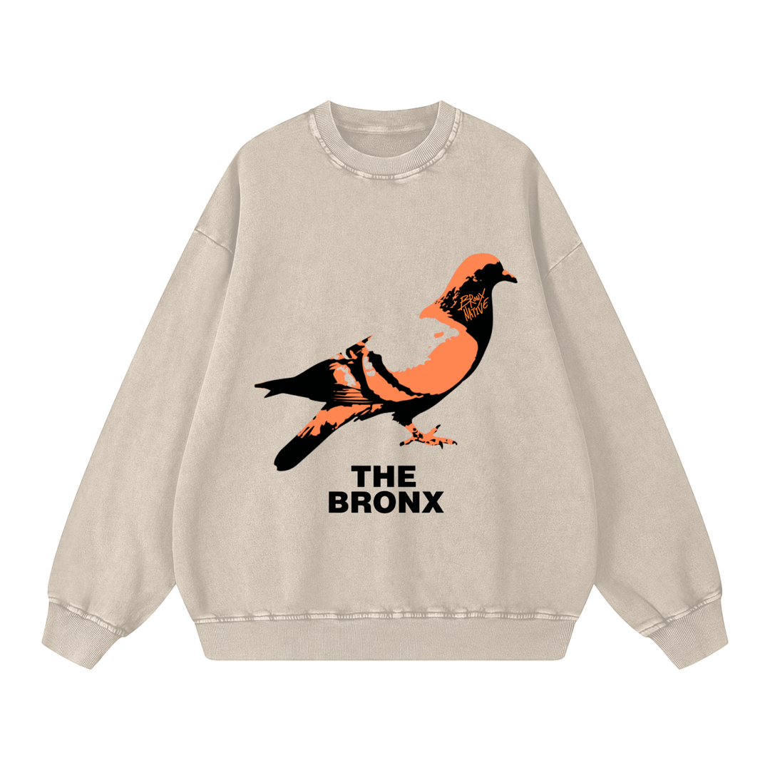 Bronx Pidgeon Snow Washed Oversized Sweatshirt