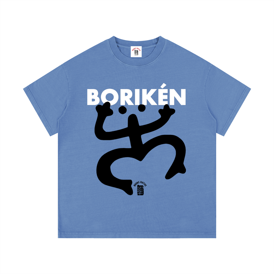 Boriken Vintage Wash Cotton T-Shirt by Bronx Native - Puerto Rico Collection