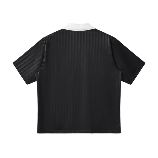 Contrast Collar Striped Soccer Jersey by Bronx Native