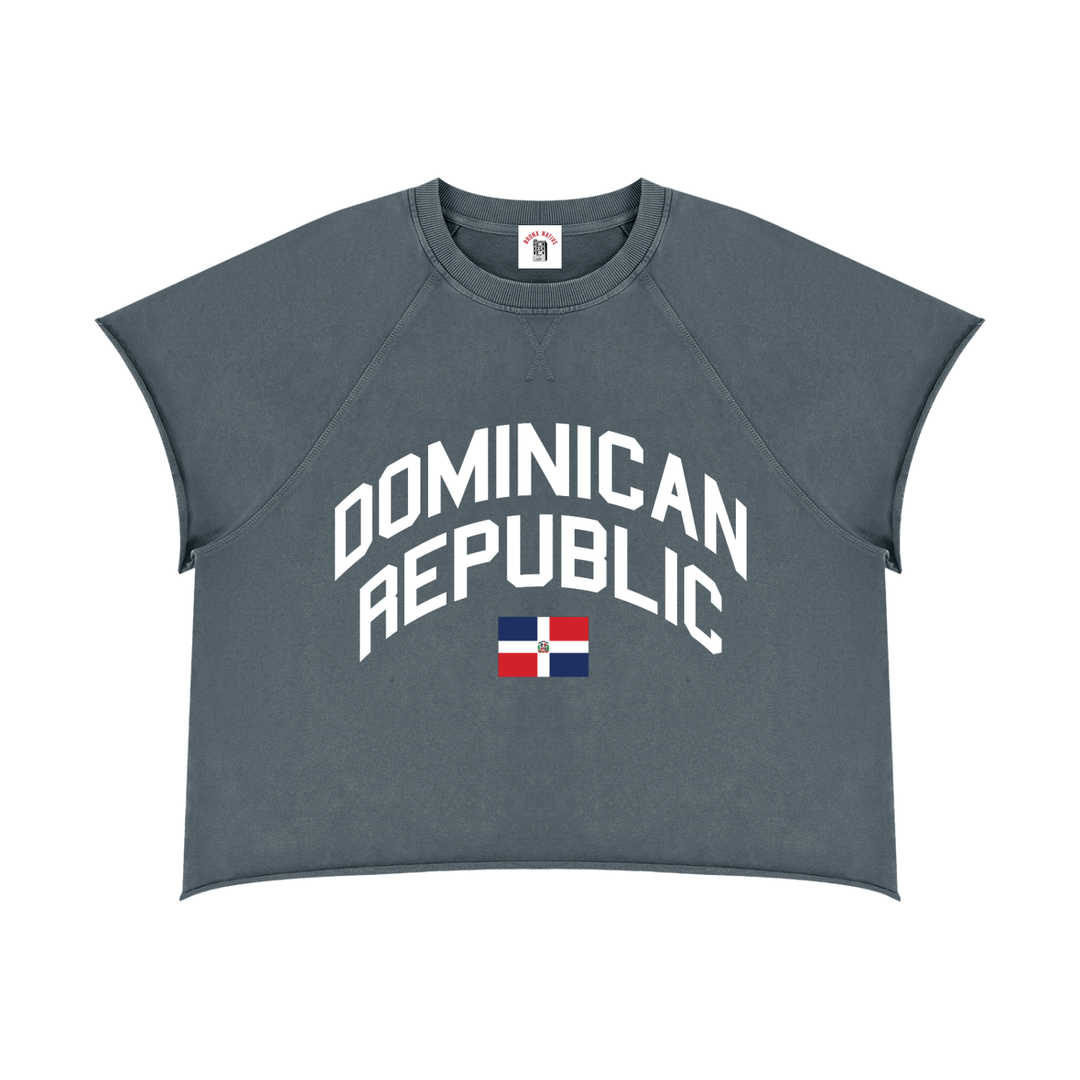 Dominican Republic Unisex Vintage Wash Raw Edge T-Shirt