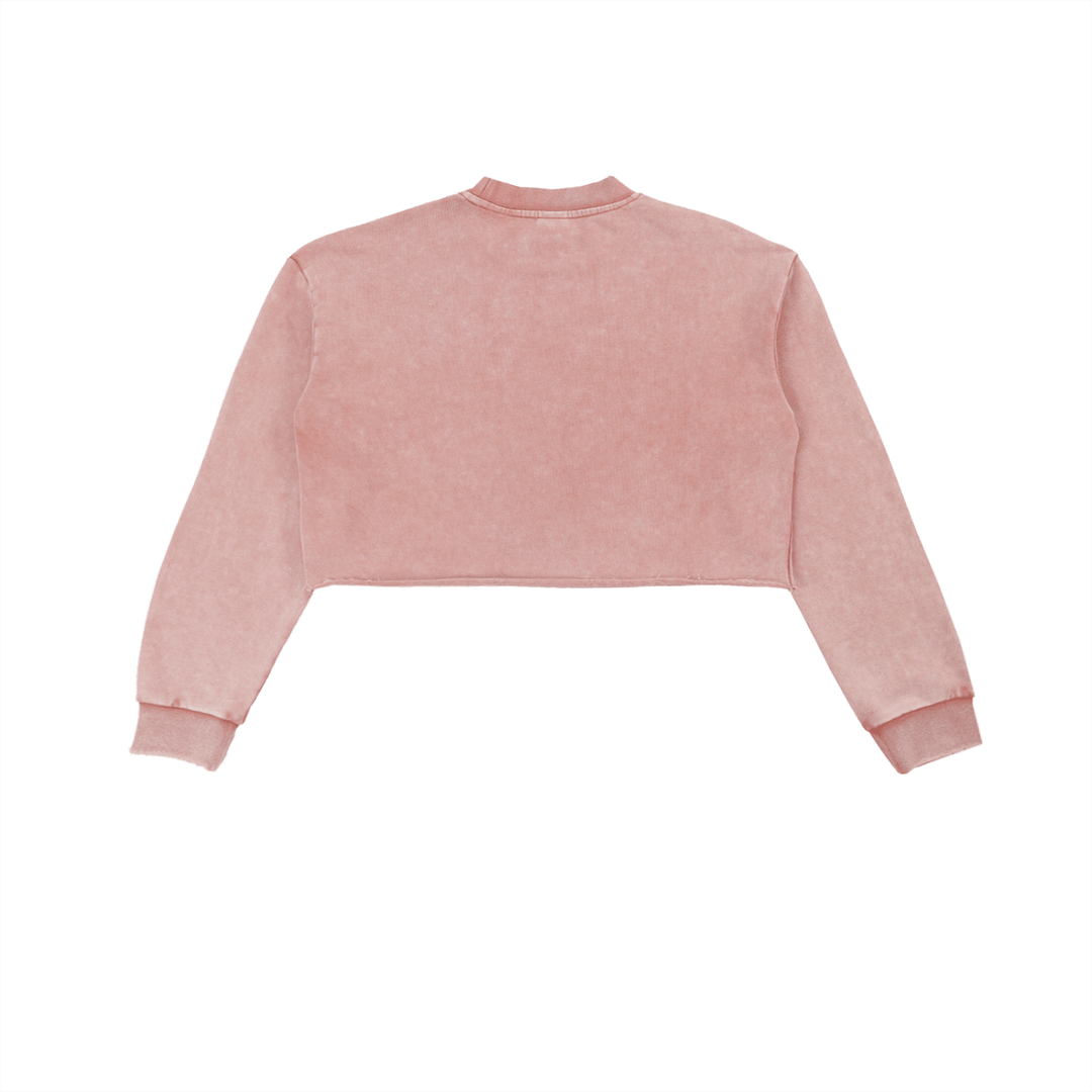 Bronx Basketball 2026 Playoff Edition Women's Snow Washed Raw Edge Cropped Sweatshirt by Bronx Native