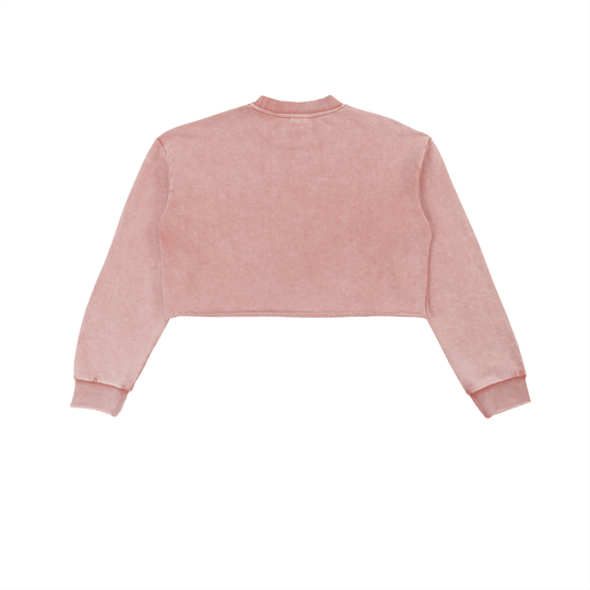 Bronx Basketball 2026 Playoff Edition Women's Snow Washed Raw Edge Cropped Sweatshirt by Bronx Native