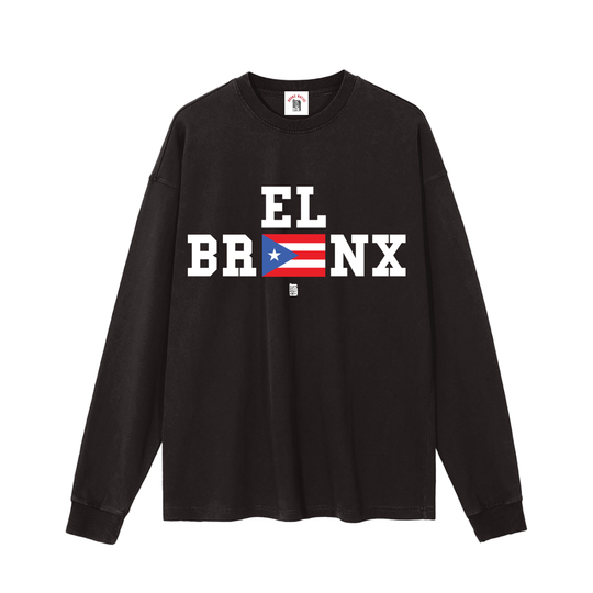 EL BRONX PR Edition Vintage Washed Long Sleeve T-Shirt