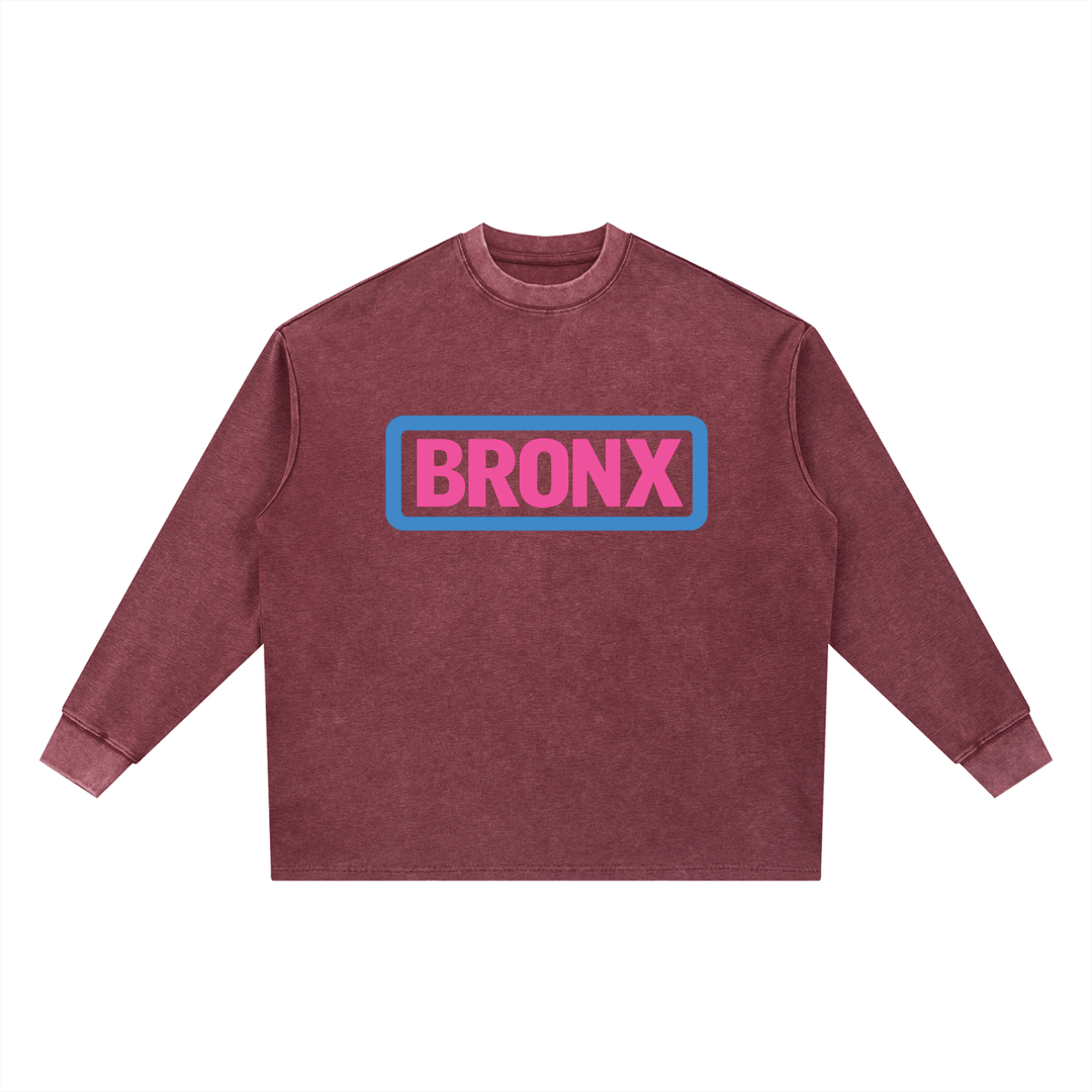 BRONX Mineral Wash Waffle Oversized T-Shirt by Bronx Native for New York summer
