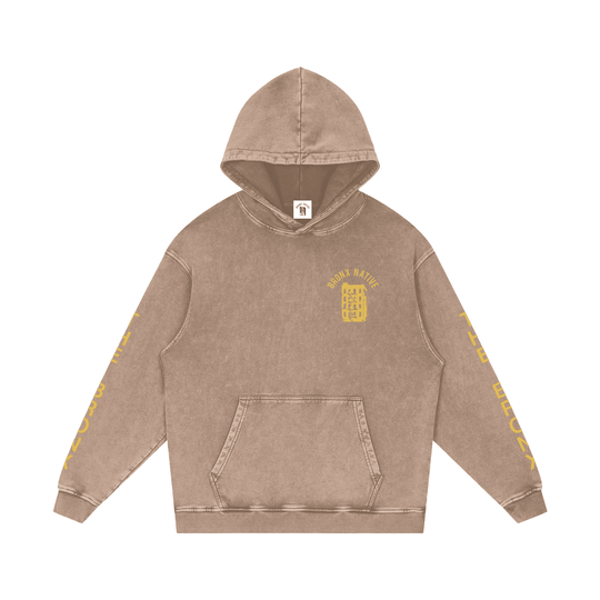 The Bronx Day Lily Snow Washed Loose Cotton Hoodie by Bronx Native for New York summer