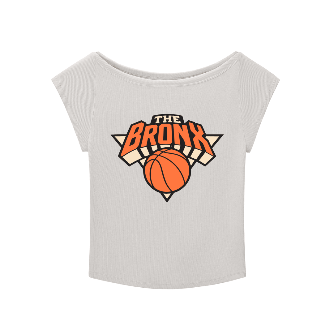 Bronx Basketball 2026 Playoff Edition Women's Essential Wide Neck Baby T-shirt by Bronx Native