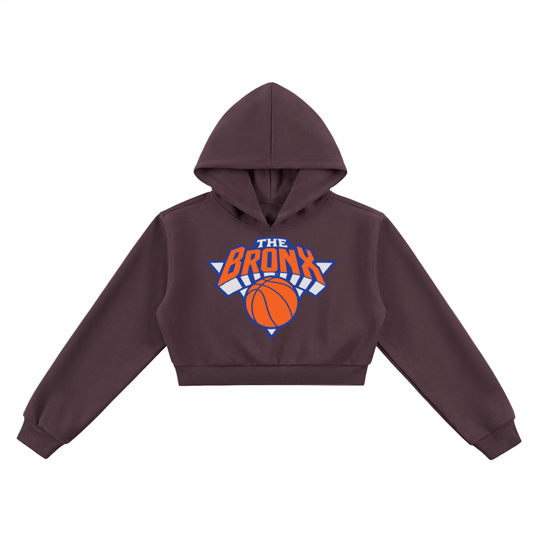 Bronx Basketball 2026 Playoff Edition Women's Essential Cropped Hoodie by Bronx Native