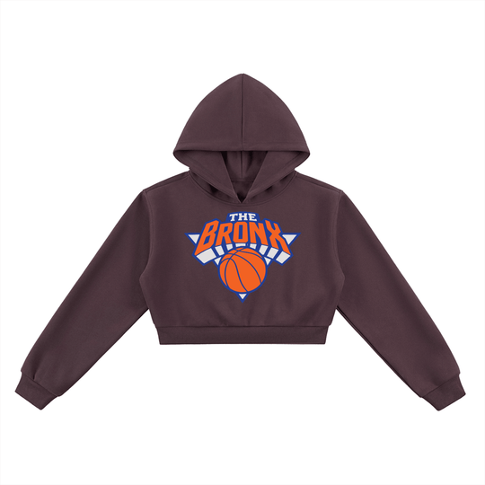 Bronx Basketball 2026 Playoff Edition Women's Essential Cropped Hoodie by Bronx Native