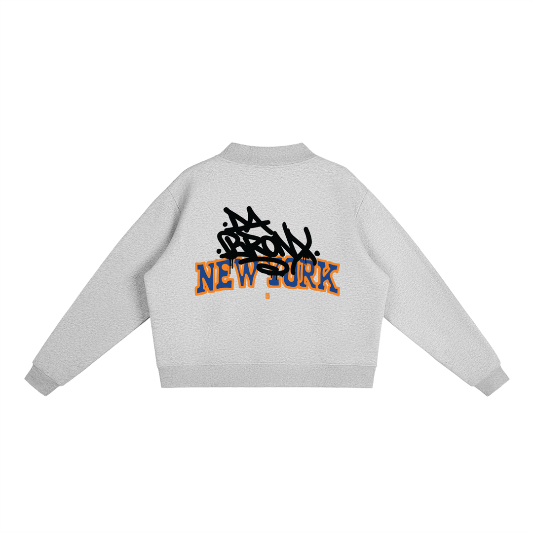 Bronx Basketball 2026 Playoff Edition Women's Essential Fleece Mock-Neck Crew Sweatshirt