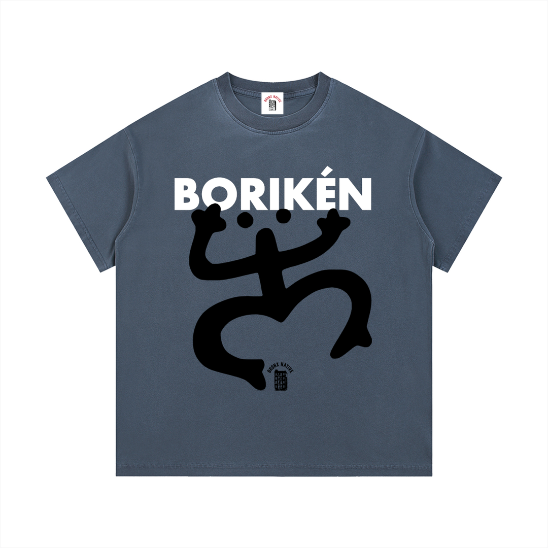 Boriken Vintage Wash Cotton T-Shirt by Bronx Native - Puerto Rico Collection