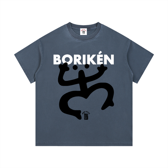 Boriken Vintage Wash Cotton T-Shirt by Bronx Native - Puerto Rico Collection