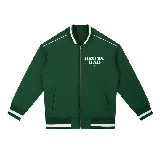 Bronx Dad Contrast Piping Zip Coaches Bomber Jacket
