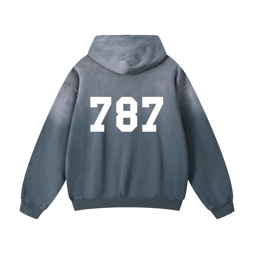 EL BRONX 787 PR Edition Heavyweight Sunfade Oversized Hoodie by Bronx Native