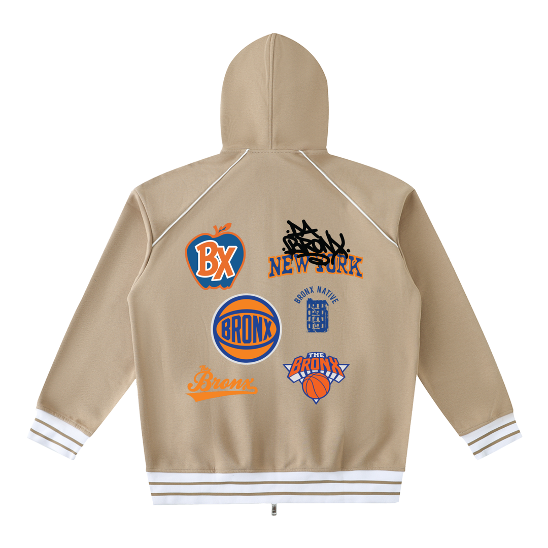 Bronx Basketball 2026 Finals Lim. Edition Striped Trim Zip-Up Hoodie product image 4 of 6 by Bronx Native