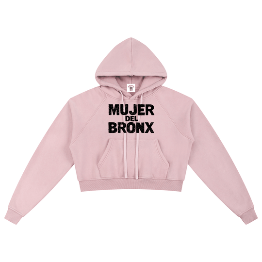 Mujer Del Bronx Snow Washed Cropped Hoodie