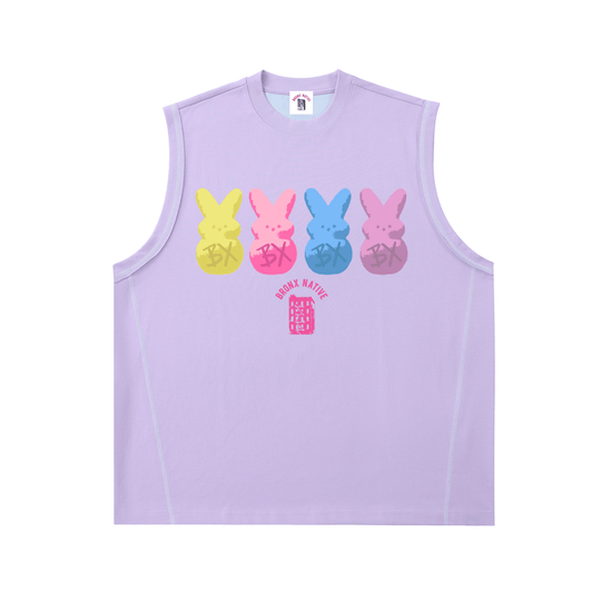 BX Bunnies Contrast Panel Cooling Performance Tank Top by Bronx Native for New York summer