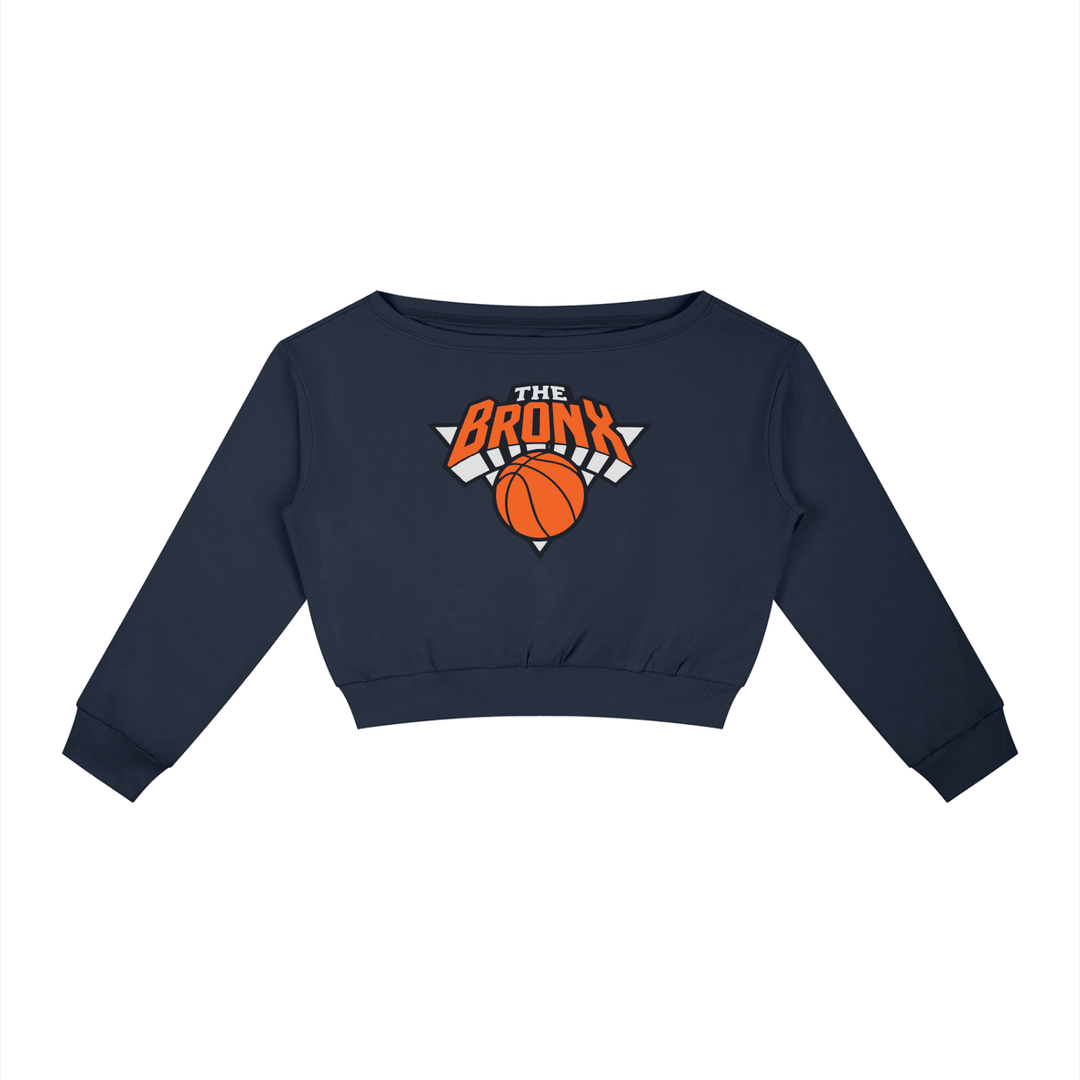 Bronx Basketball 2026 Playoff Edition Women's Off-Shoulder Sweatshirt by Bronx Native