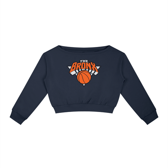 Bronx Basketball 2026 Playoff Edition Women's Off-Shoulder Sweatshirt by Bronx Native