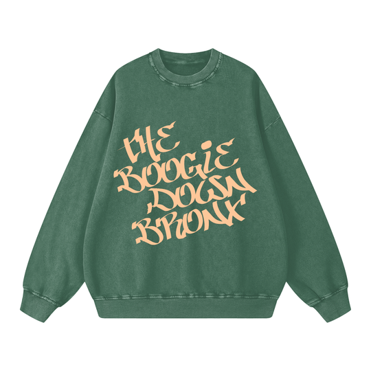 The Boogie Down BX Snow Washed Oversized Sweatshirt