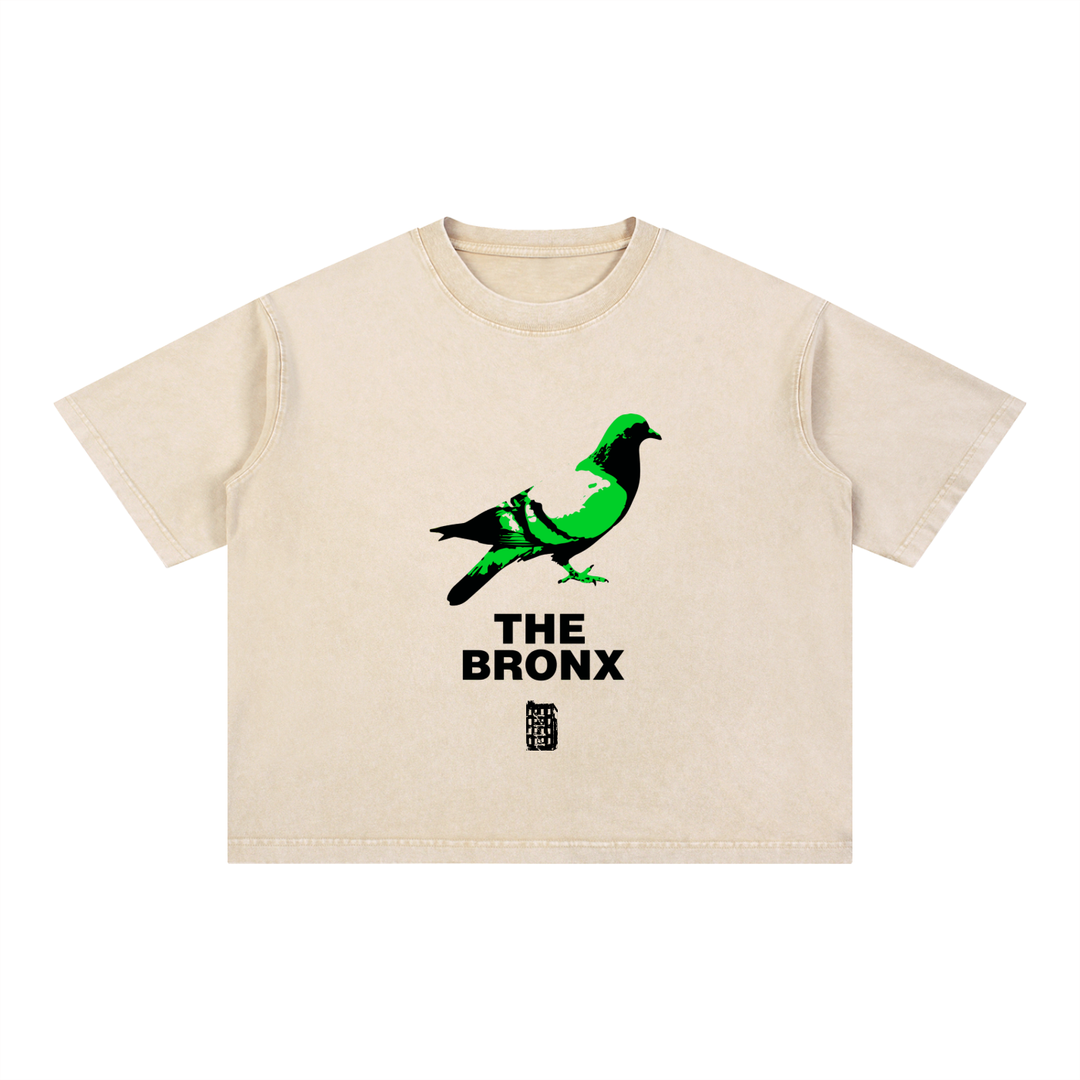 Bronx Pidgeon Mineral Wash Boxy Cotton T-Shirt