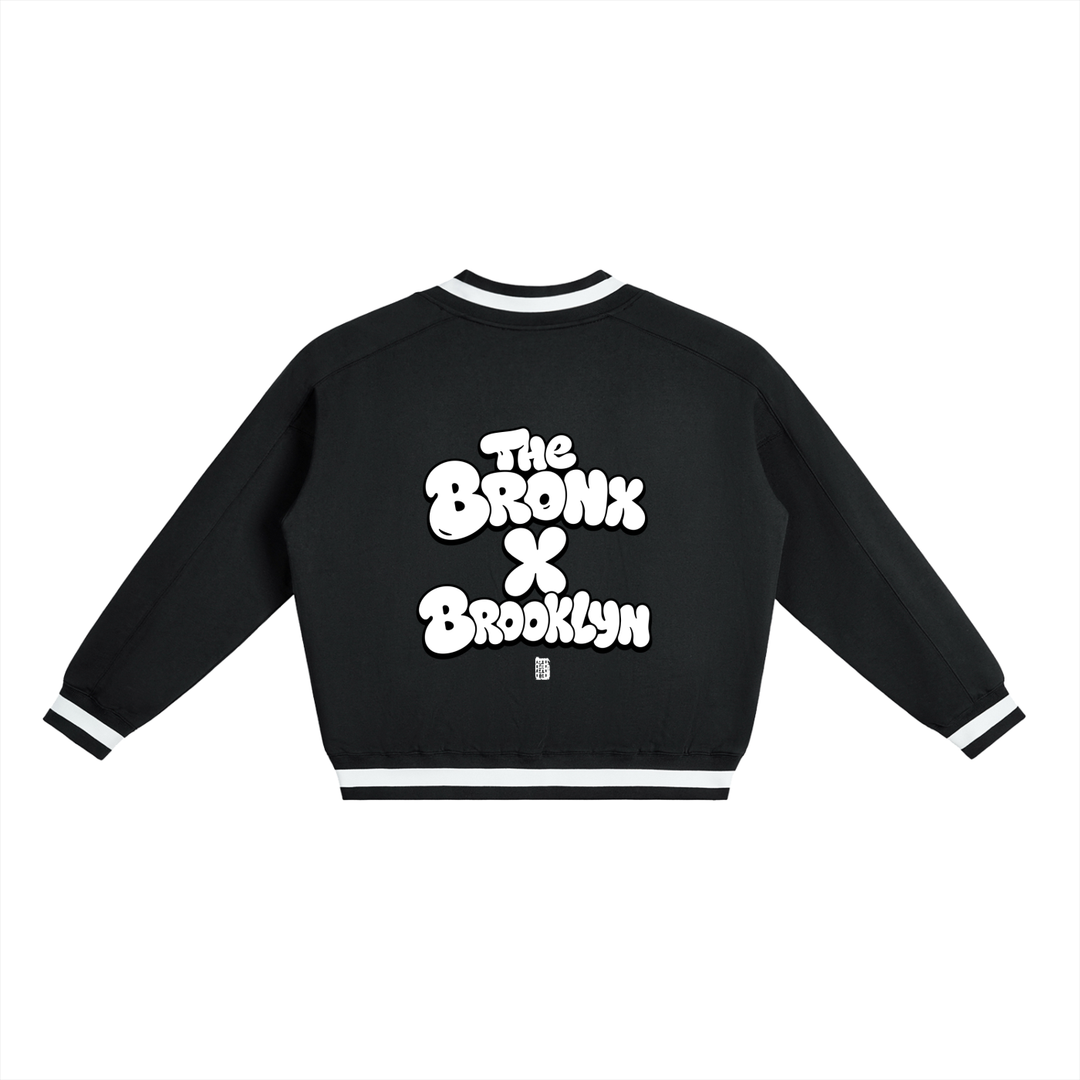 BX x BK 30th Anniversary V-Neck Boxy Sweatshirt by Bronx Native — BX x BK 30th Anniversary Stadium Series product image