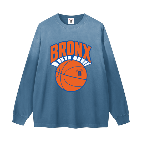 Bronx Basketball 2026 Finals Gradient Washed Long Sleeve T-Shirt