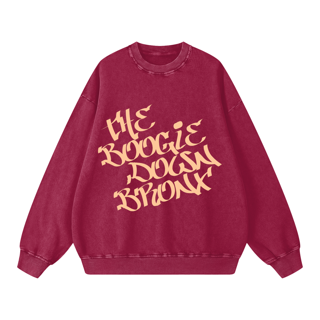 The Boogie Down BX Snow Washed Oversized Sweatshirt