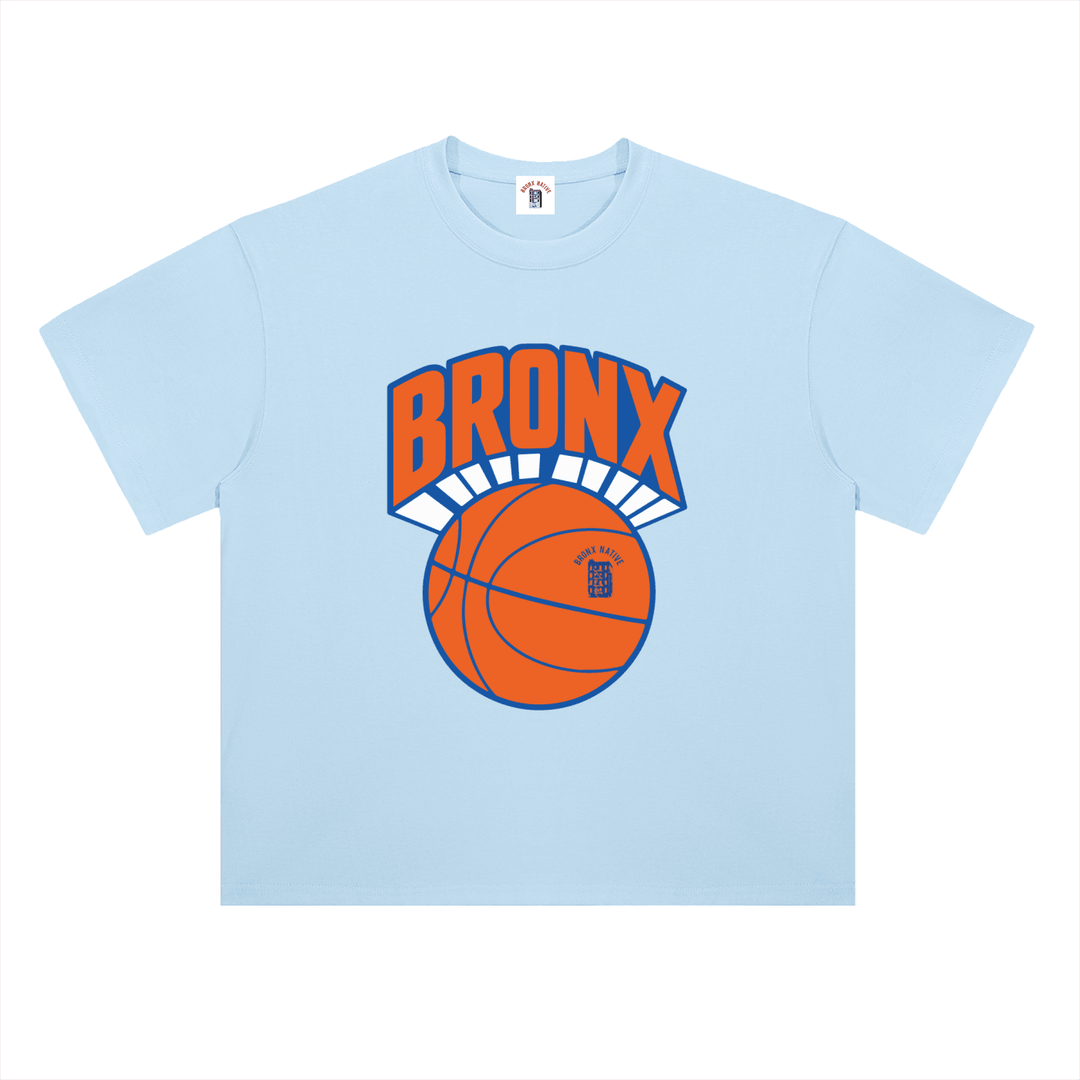 Bronx Basketball 2026 Playoffs Heavyweight Drop Shoulder Cotton T-Shirt by Bronx Native