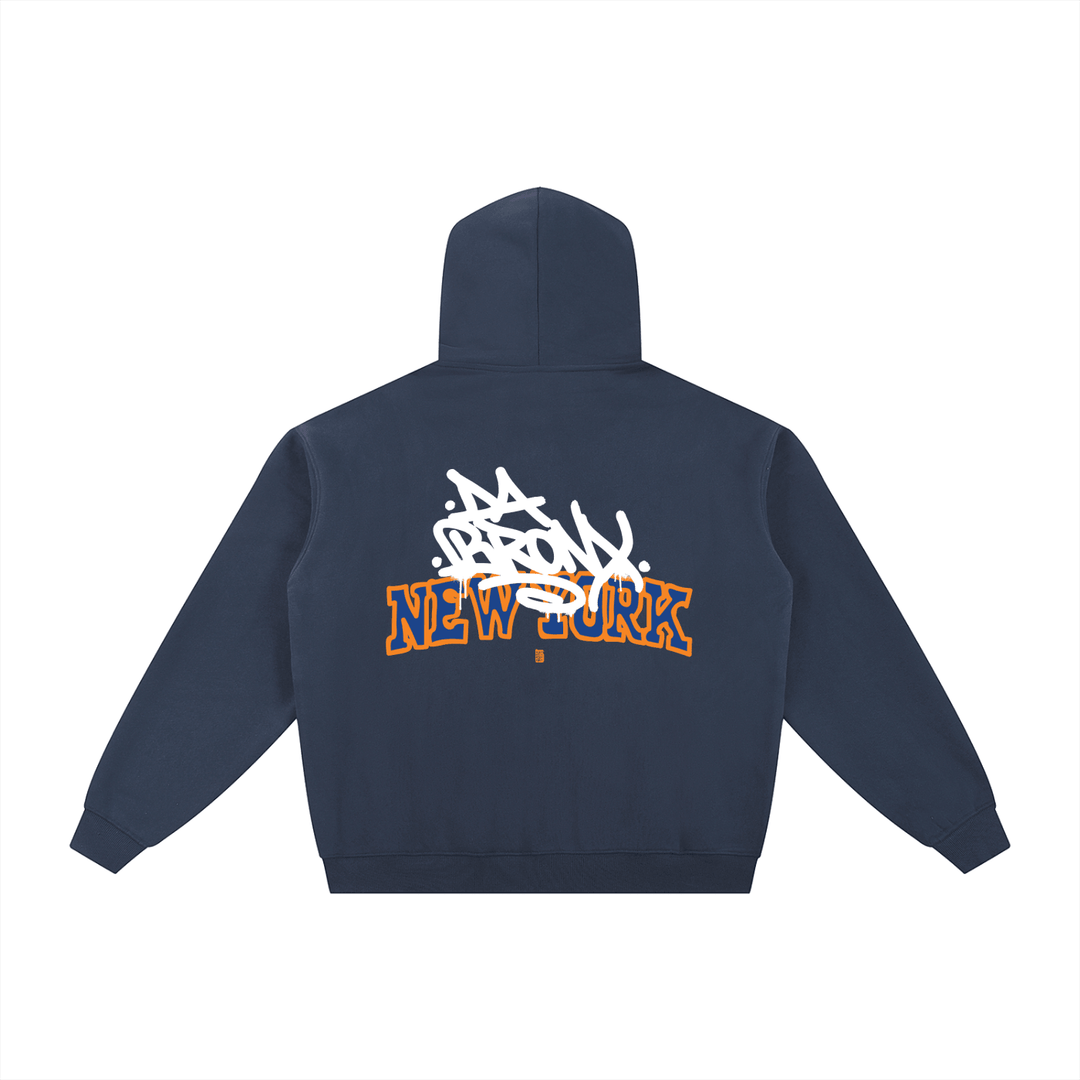Bronx Basketball 2026 Playoffs Fleece Zip-Through Hoodie by Bronx Native