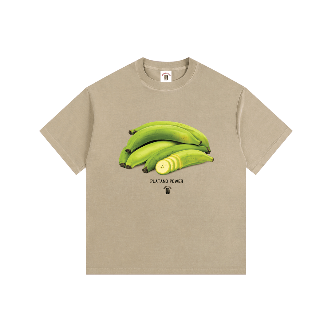 Platano Power Vintage Washed Oversized Cotton T-Shirt