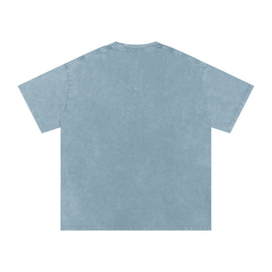 Bad Bunny Bowl (Black) Snow Washed Oversized Cotton T-Shirt