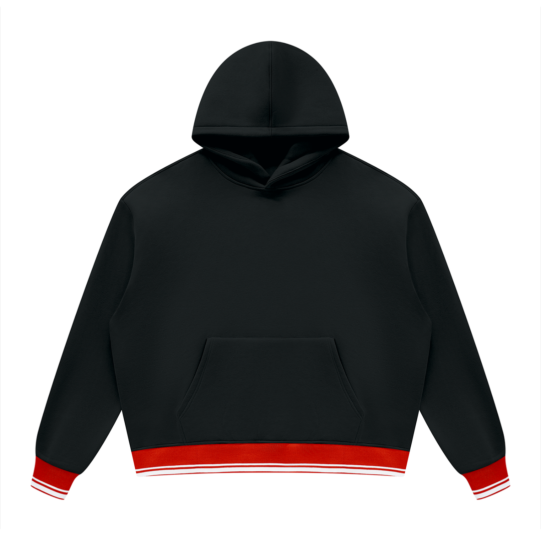 Unisex Oversized Color Block Fleece Hoodie