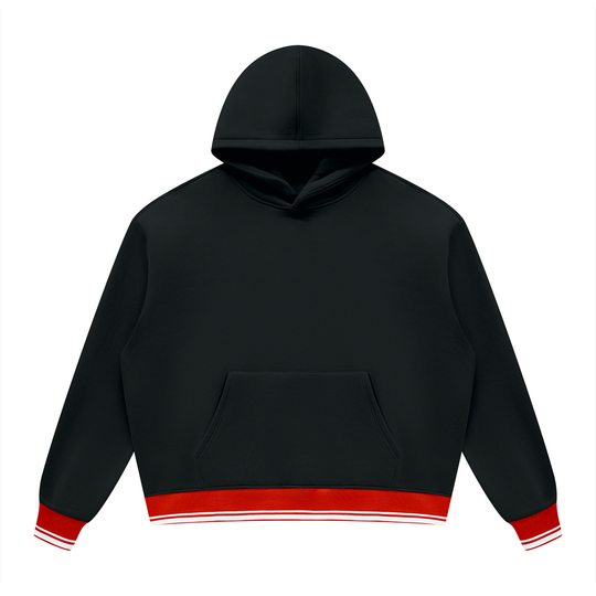 Unisex Oversized Color Block Fleece Hoodie