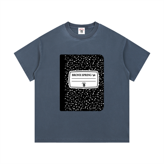 Bronx Spring Composition Notebook Vintage Wash Cotton T-Shirt