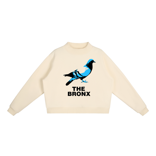 The Bronx Pidgeon Essential Fleece Mock-Neck Crew Sweatshirt