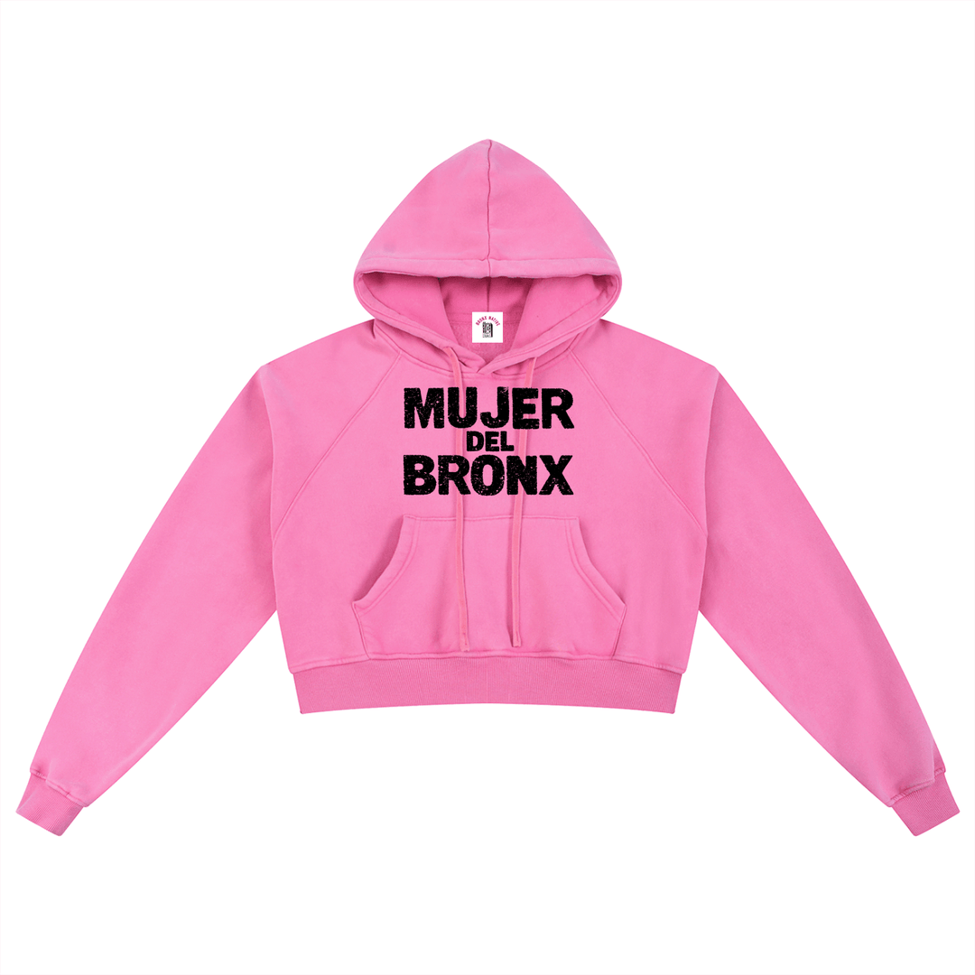 Mujer Del Bronx Snow Washed Cropped Hoodie