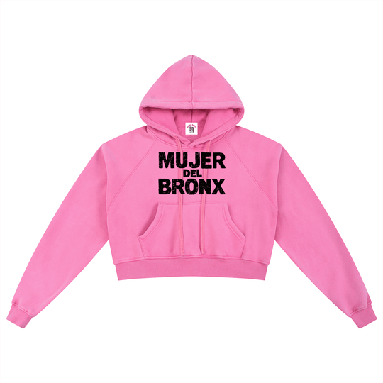 Mujer Del Bronx Snow Washed Cropped Hoodie