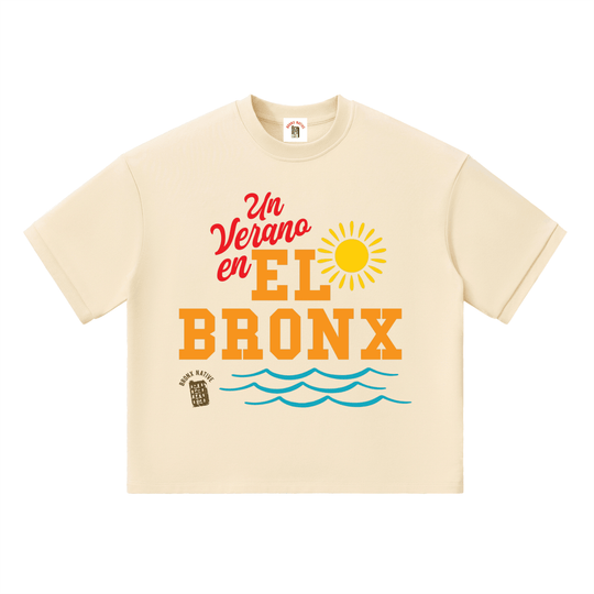 Un Verano en el Bronx Unisex Heavyweight Boxy T-Shirt by Bronx Native