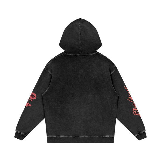 Valentine Ave. Lim. Ed. Snow Washed Loose Cotton Hoodie