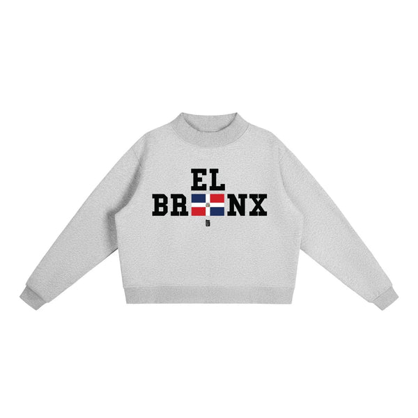 DR Flag Essential Fleece Mock-Neck Crew Swea | Bronx Native
