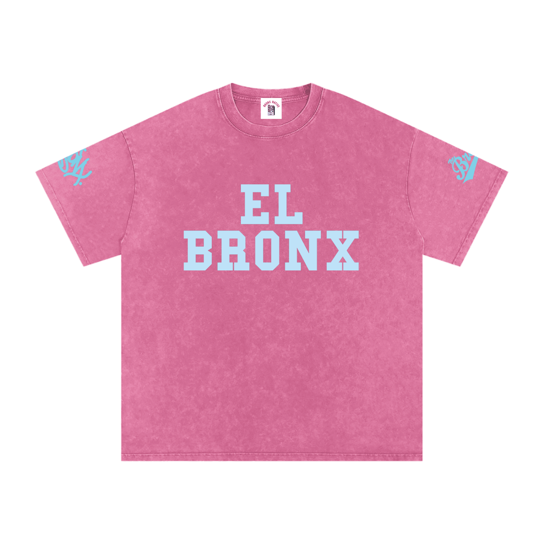 El Bronx Snow Washed Oversized Cotton T-Shirt by Bronx Native for New York summer