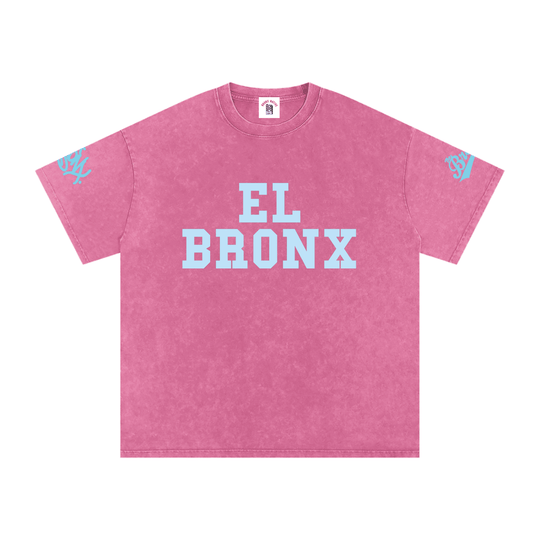 El Bronx Snow Washed Oversized Cotton T-Shirt by Bronx Native for New York summer